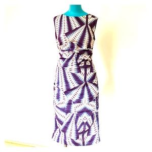 Fitted, rouched Nicole Miller Artelier dress